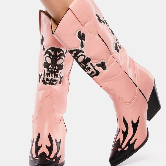 RIDEM OUT PASTEL POWDER PINK  Cowboy Boots ( BRAND NEW !!!) - Picture 1 of 7